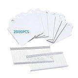 White Marking Tags Price Tags Price Labels Display Tags with Hanging  String, 500 Pack (35 x 22 mm) 