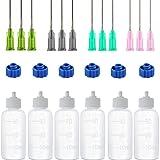 6 Pcs Glue Applicator Bottles, 30ml Plastic Squeezable Dropper Bottles with  Blunt Needle Tip 14ga 16ga 18ga 20ga for Glue Applications, Paint Quilling  Craft and Oil